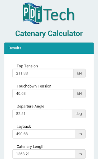 Catenary Calculator