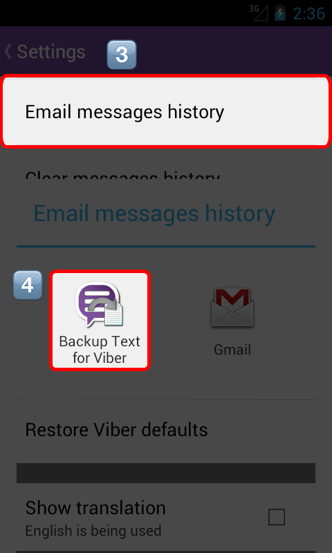 Backup Text for Viber - screenshot