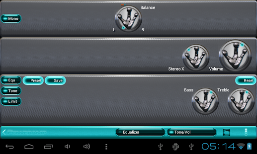 poweramp skin alien lightblue Screenshots 2