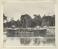 Overzetten van drie auto's op een veerboot