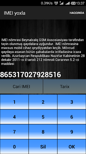 IMEI yoxla