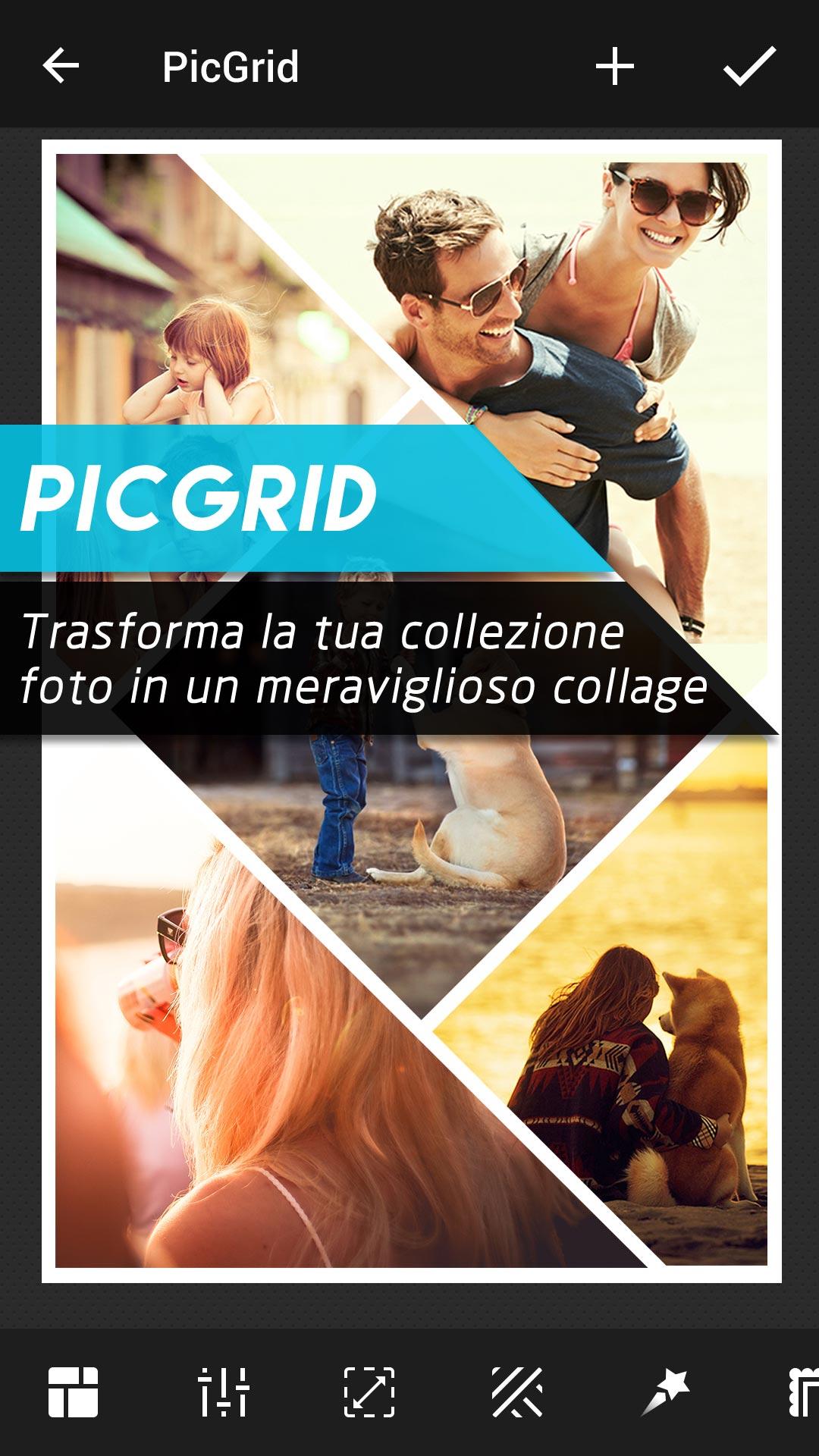 Android application PicGrid - Photo Collage Maker screenshort