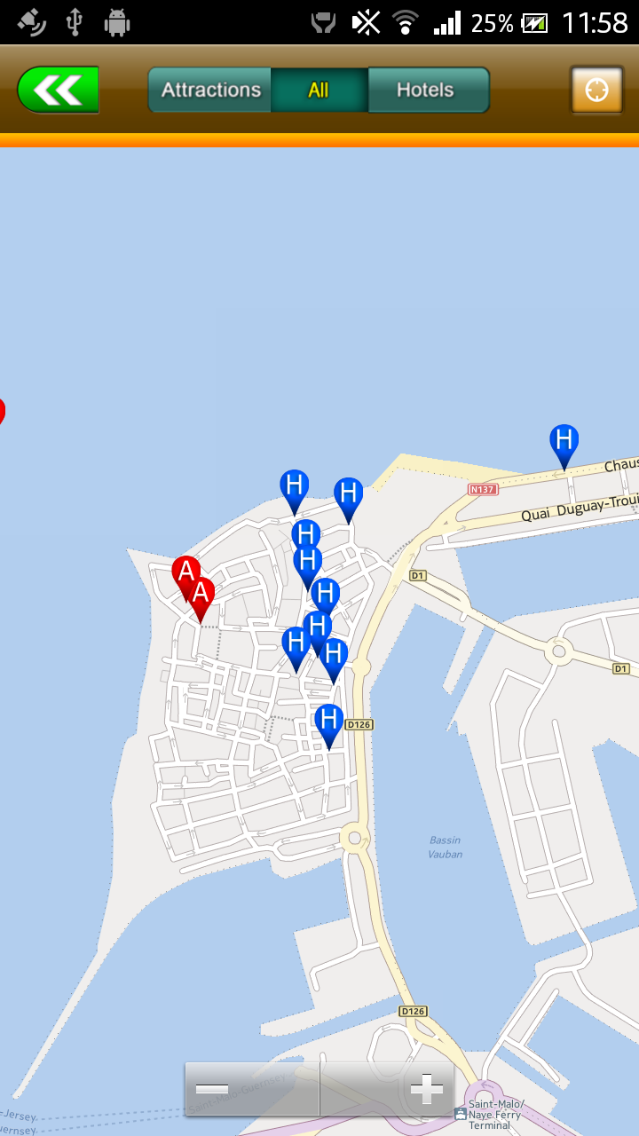 Saint Malo Offline Map Guide Screen 2