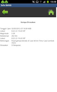 Info Gempa dan Cuaca - screenshot thumbnail