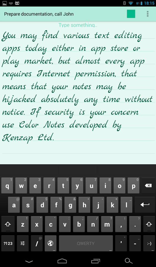   컬러 노트- 스크린샷 