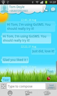 Free GOSMSTHEME Summer Clouds Theme APK