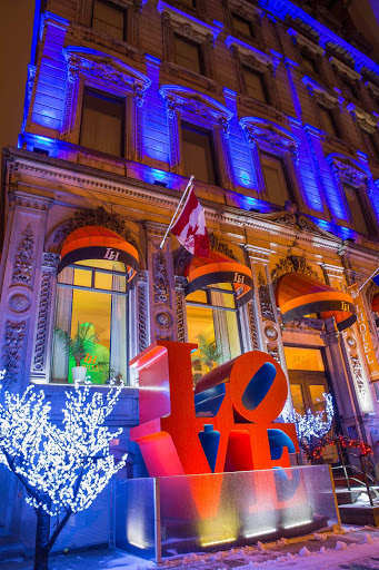 All you need is... the front entrance of L Hotel in Montreal. 