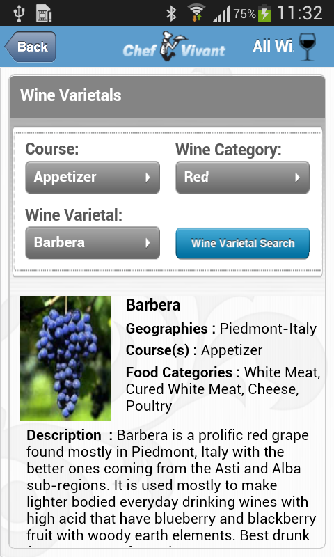 Chef Vivant MySommelier Pro Screen 2