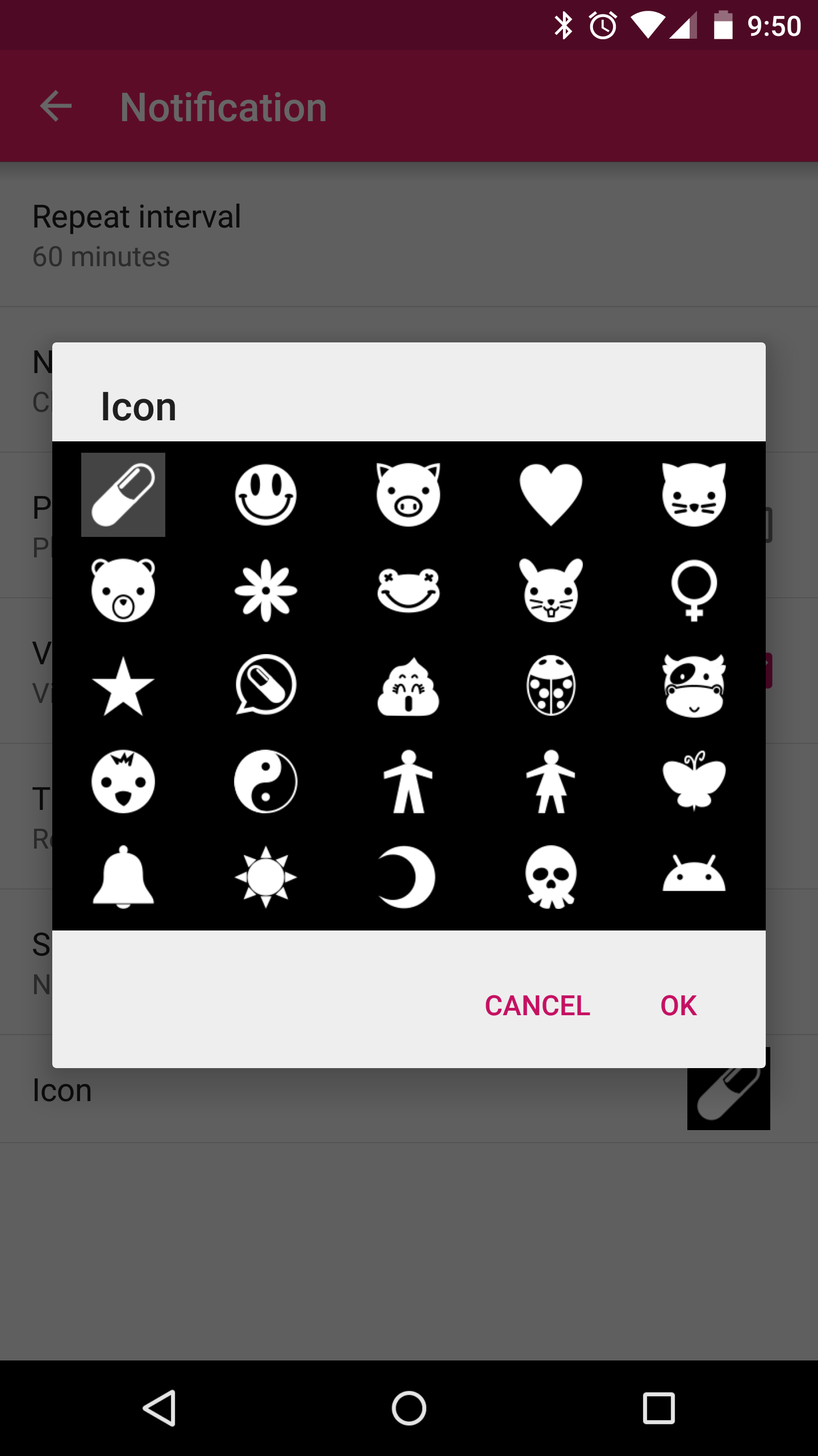Android application Lady Pill Icon Pack screenshort