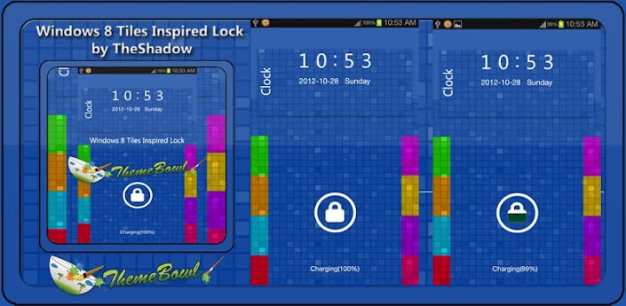 Windows 8 Tiles Inspired Lock