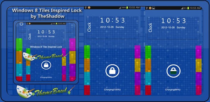 Windows 8 Tiles Inspired Lock