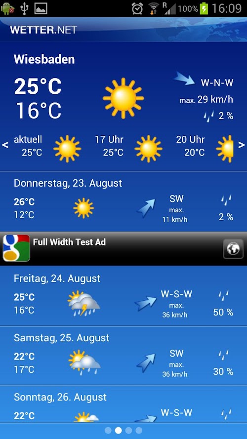 Android application wetter.net screenshort