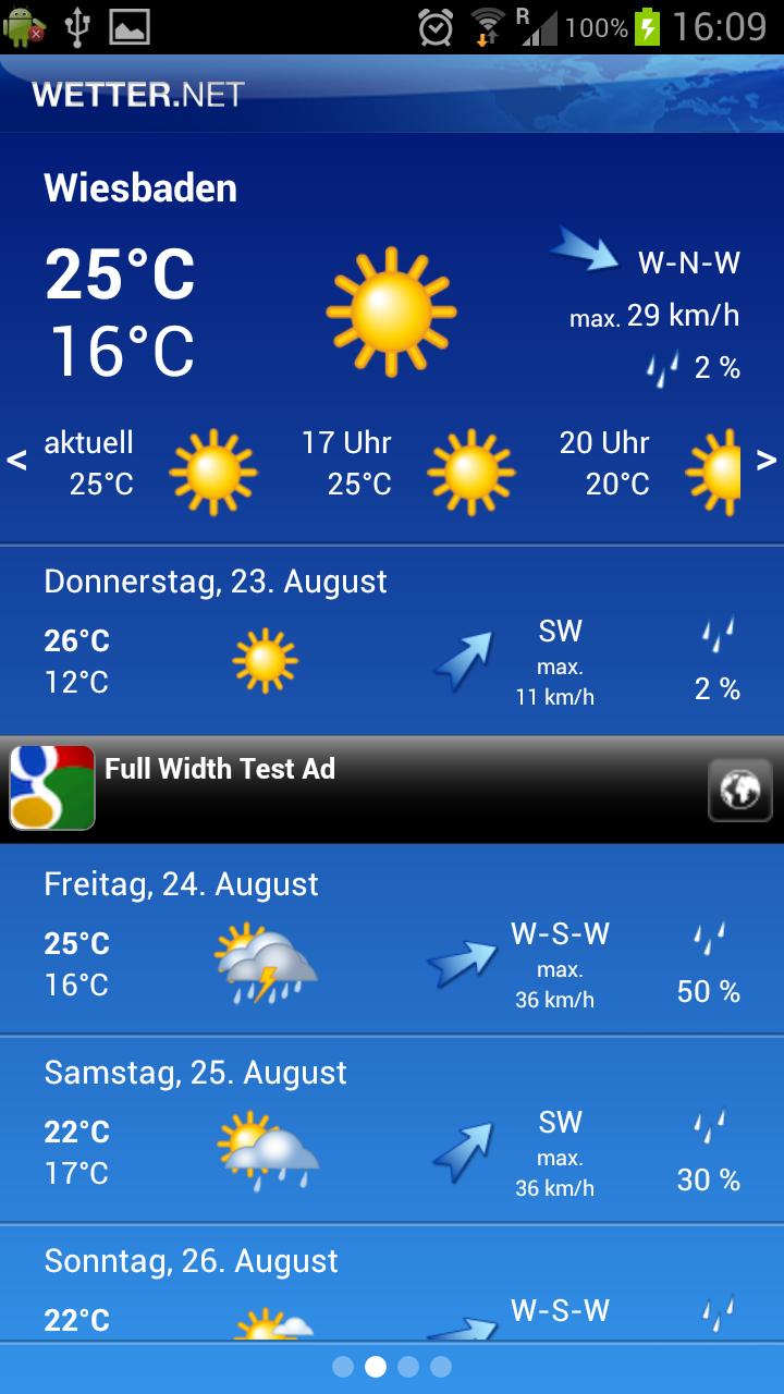 wetter.net Screen 1