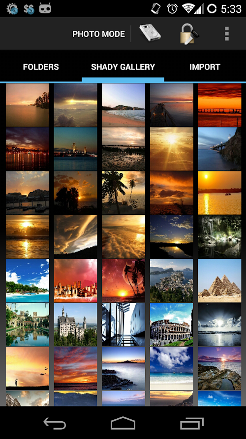 Android application Shady Photo &amp; Video Safe 4.0+ screenshort