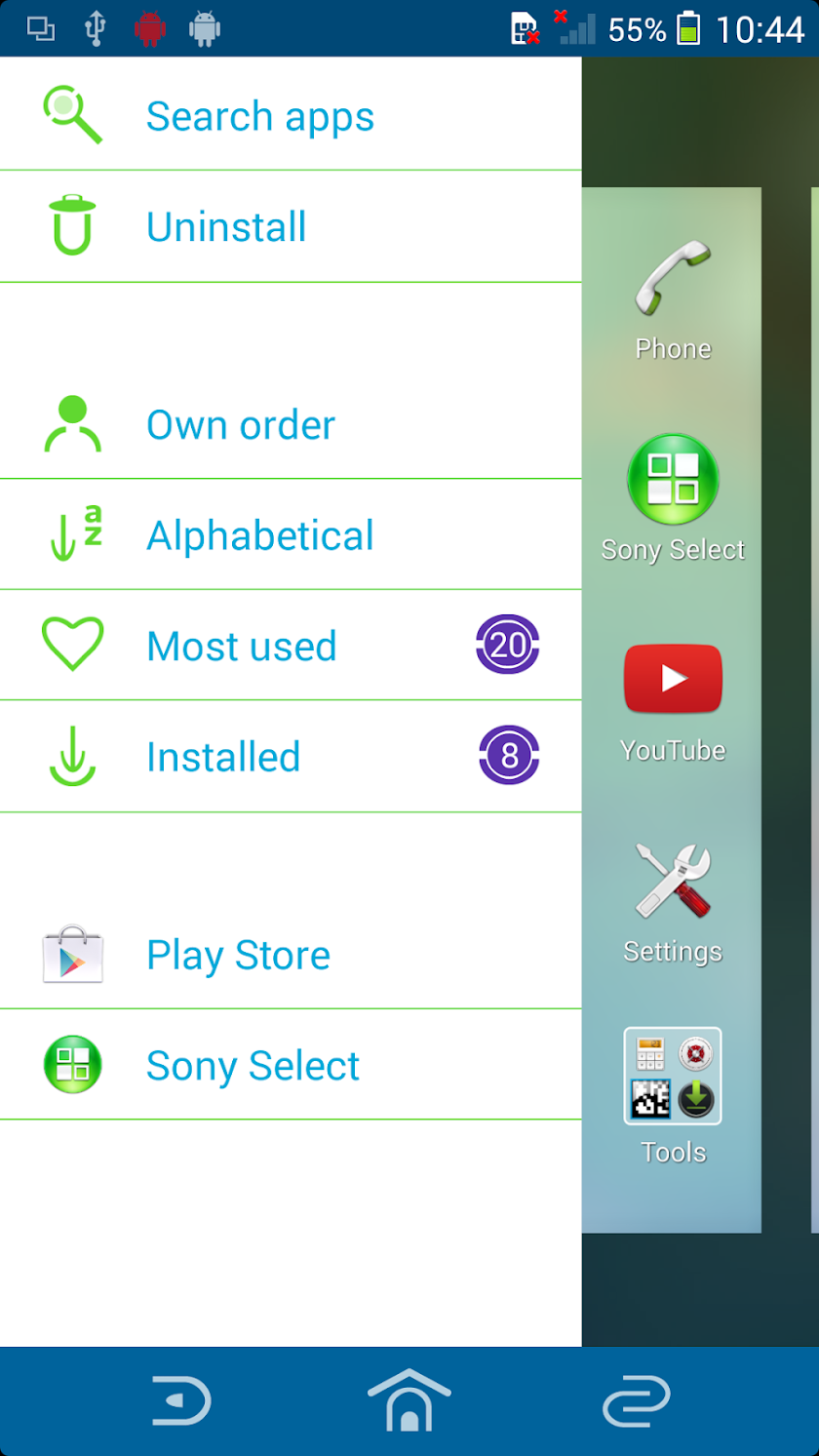 XPERIA™ Clean Foggy Theme Screen 3