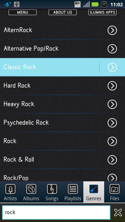 Bluetooth Music Player Screen 3