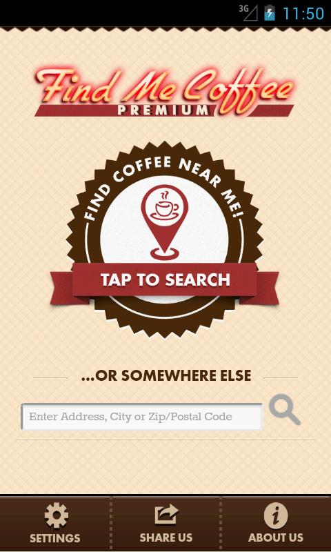 Android application Find Me Coffee Premium screenshort