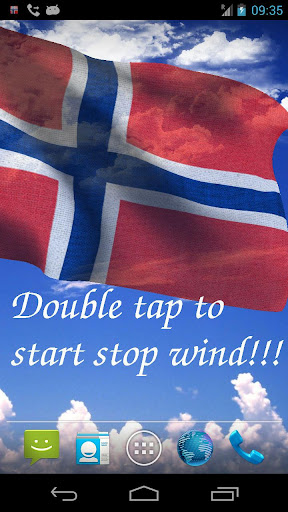 3D Norway Flag Live Wallpaper+