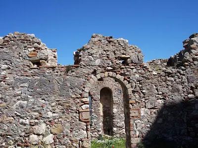 An ancient wall in Sparta, Greece. Once a city-state, today Sparta has about 35,000 residents who reside on the banks of the Eurotas River in Laconia, Greece.