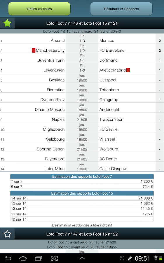 LF7&15 Livescore Pronosoft Android Apps on Google Play