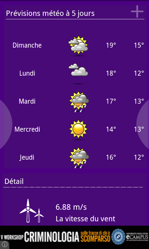 Prévisions Météo France Screen 3