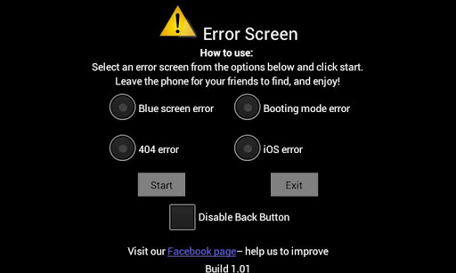 Error Screen Free