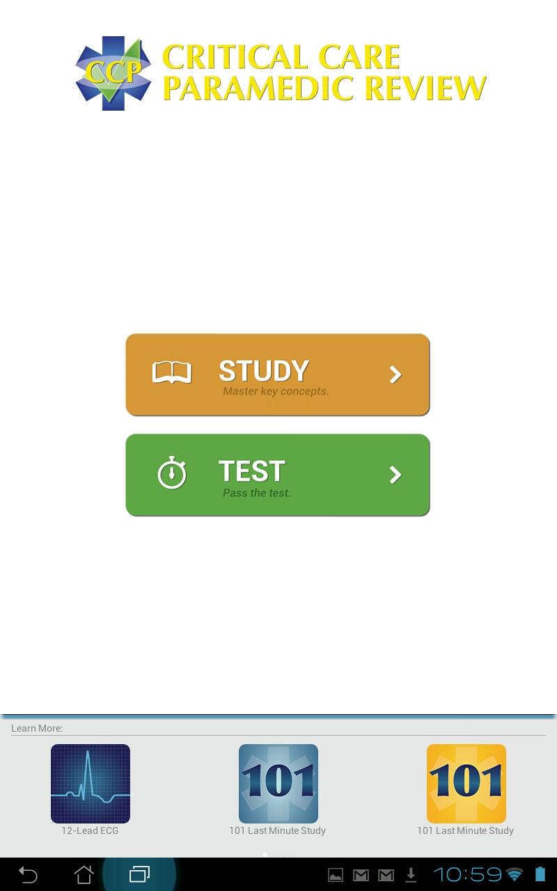 Critical Care Paramedic Review Screen 1
