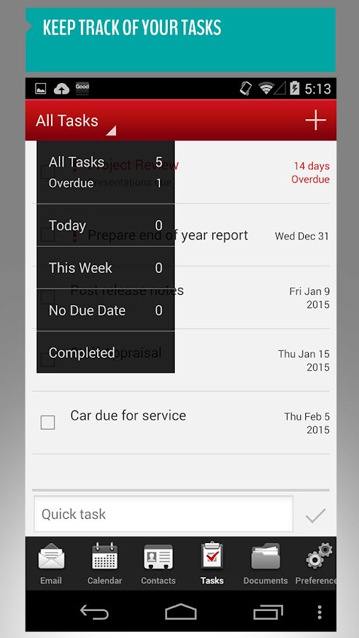    Good for Enterprise™- screenshot  