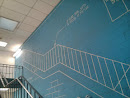 Westby Hall Stair Blueprint Mural