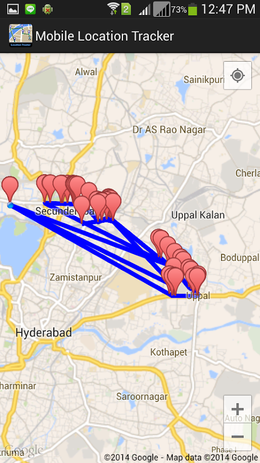 Mobile Location Tracker - screenshot