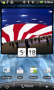 Free Download American Flag Clock Widget Pro APK for PC