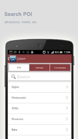 Screenshot 2 Karte von Lissabon offline