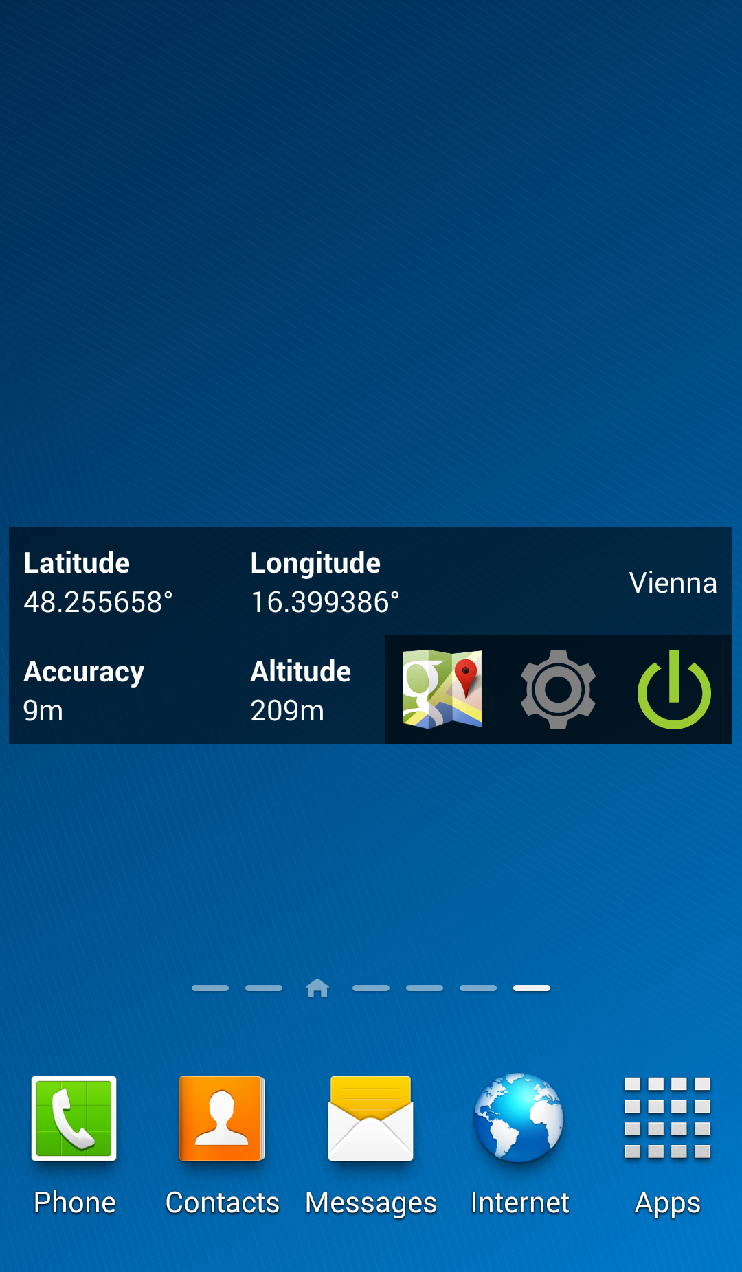 Android application GPS Widget Pro screenshort
