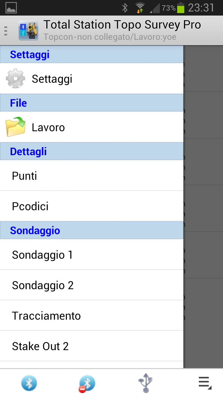 Android application Total Station Topo Survey Pro screenshort