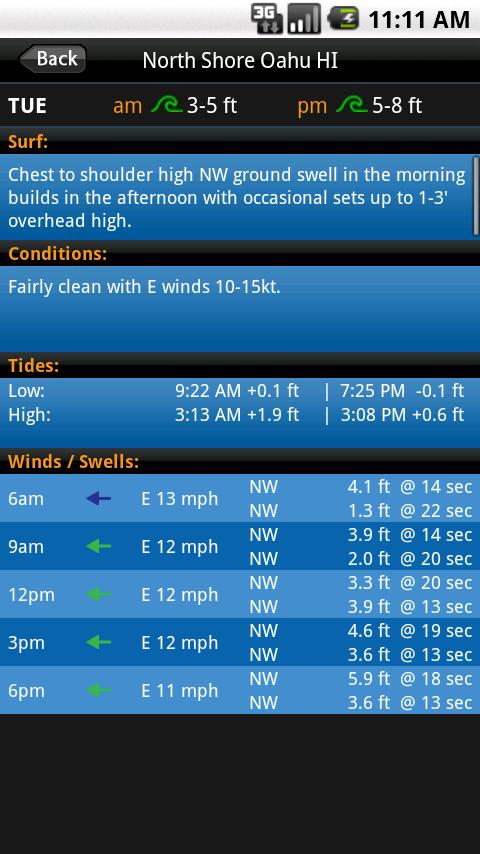 Swell Info Surf Forecast Screen 3