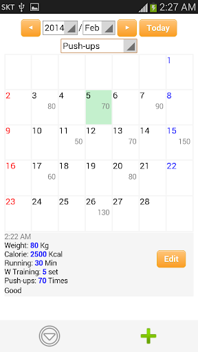 Fitness Diary - Health Log