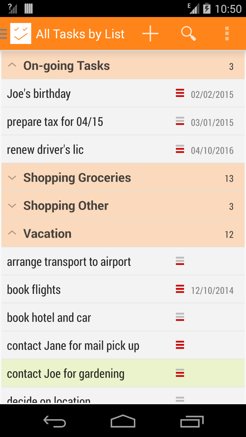 Task Lists Zuo - To Do Screen 2