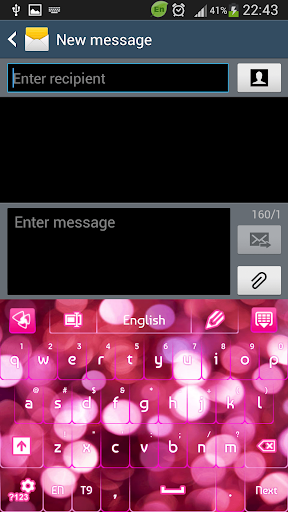 GO Keyboard Glow Pink