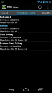 CPU tuner (Gerootete Geräte) Screenshot