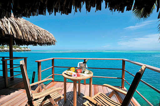 Moorea_deck - Decked out with eye candy: The Paul Gauguin's itinerary includes a trip to the InterContinental Resort Moorea.