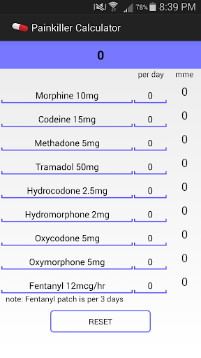 Painkiller Calculator