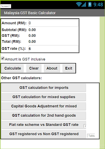 MALAYSIA GST CALCULATOR FULL