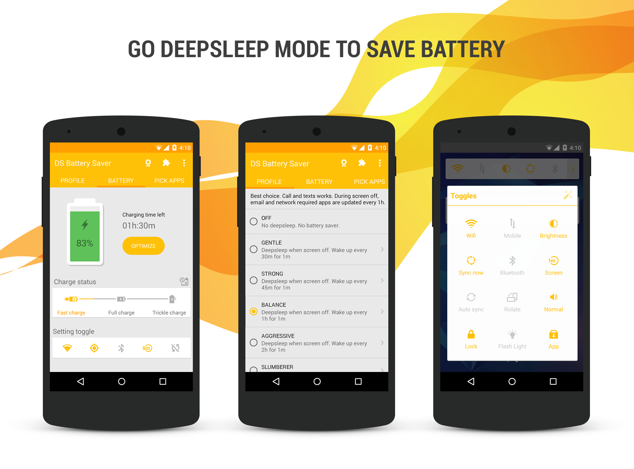 Android application Deep Sleep Battery Saver Pro screenshort