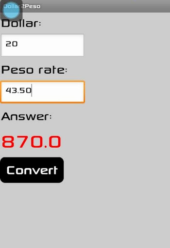 Dollar2Peso Converter