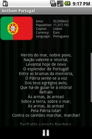 National Anthem Portugal Screen 2