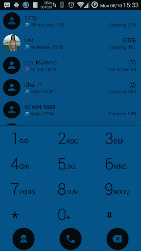 【免費個人化App】Dialer theme Flat Blue-APP點子