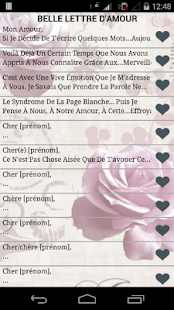 Lettres d'amour et sms - screenshot thumbnail