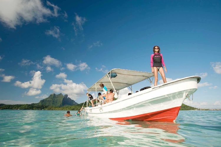 Spend the day on Bora Bora boating and snorkeling.