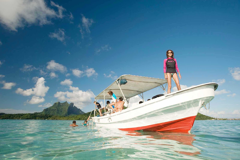 Spend the day on Bora Bora boating and snorkeling.
