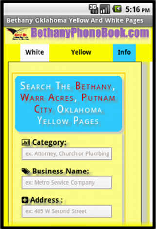 【免費書籍App】Bethany Oklahoma Phone Book-APP點子